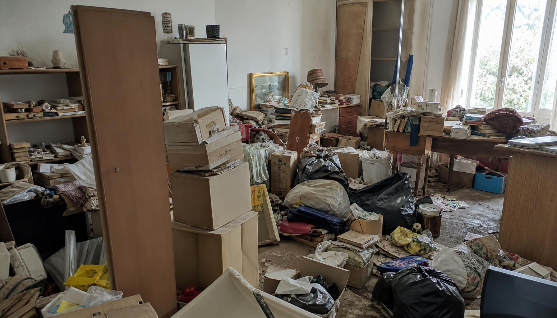 Appartement encombré avant débarras